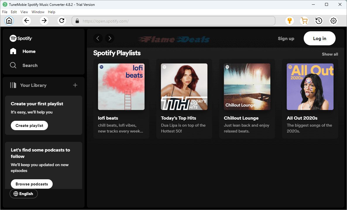 tunemobie-spotify-music-converter-interface