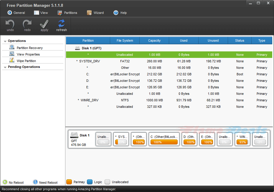 amazing-partition-manager-professional-interface