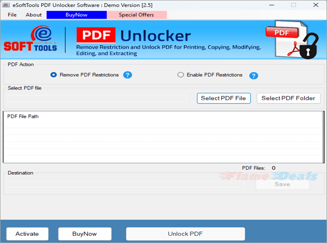 esofttools-pdf-password-remover-screenshot